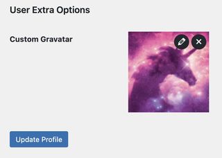 Custom Gravatar Field in User Profile