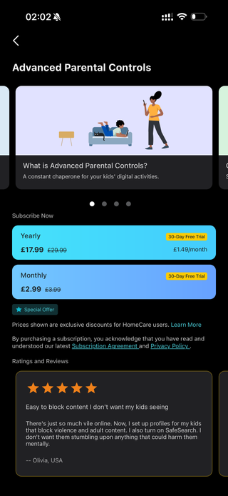 TP-Link Deco app showing subscription paywall